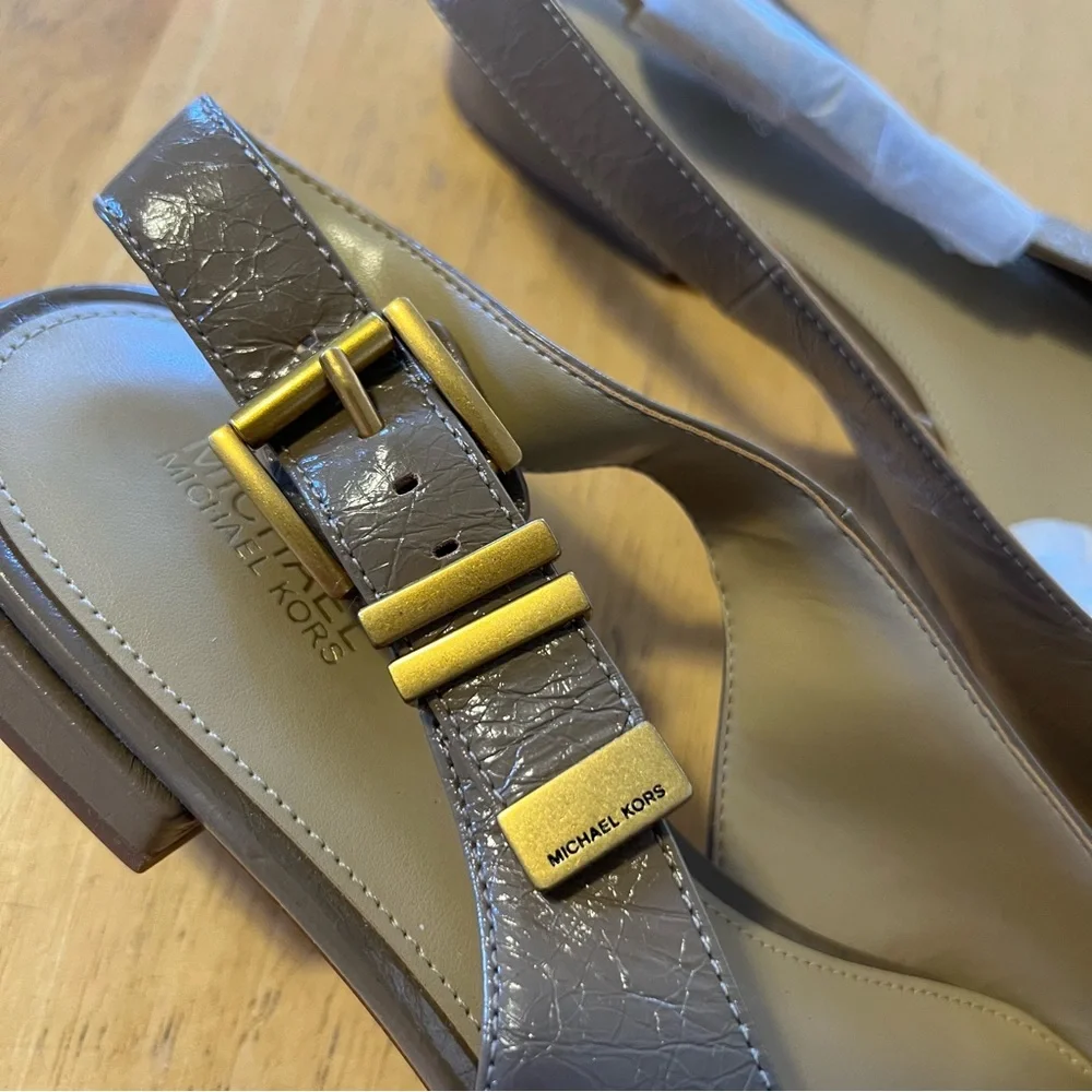 Michael Kors Darrington Tan Slingback Flats